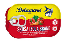 Naložite sliko v pregledovalnik galerije, Delamaris IZOLA BRAND skuša z zelenjavo 125g