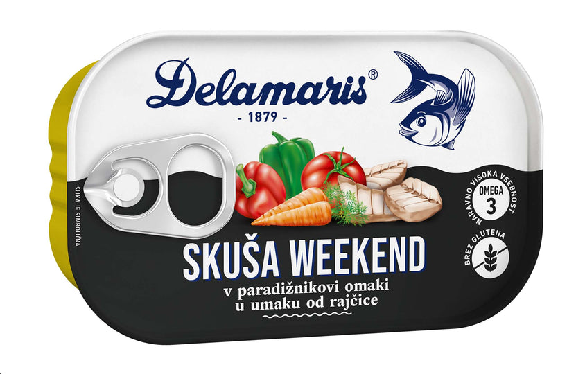 Delamaris WEEKEND skuša z zelenjavo 125g