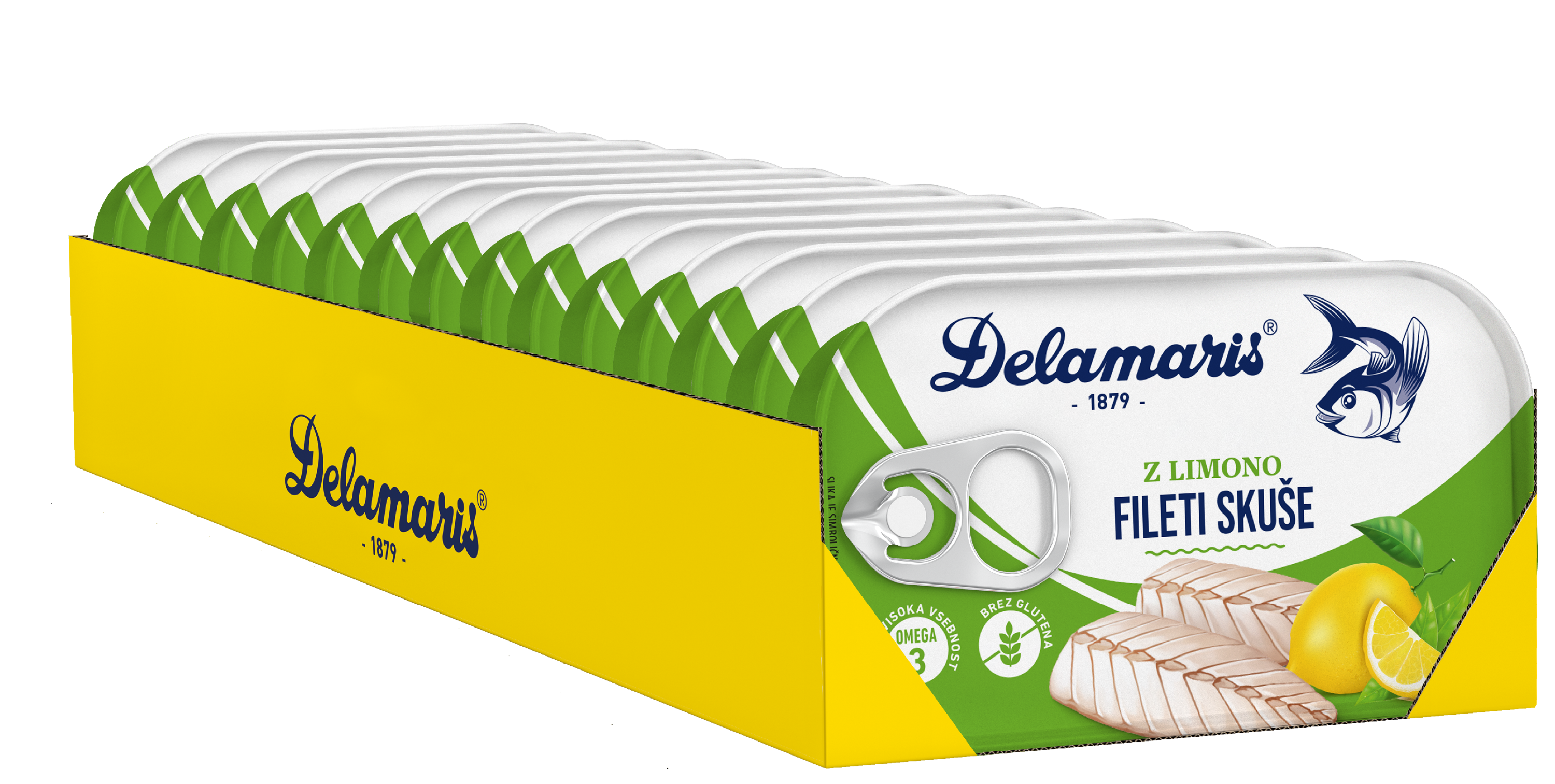 Delamaris fileti skuše z okusom LIMONE 125g