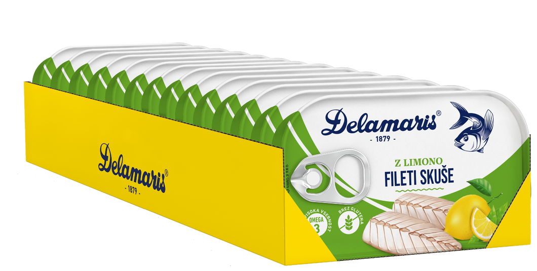 Delamaris fileti skuše z okusom LIMONE MULTIPACK 14 x 125g