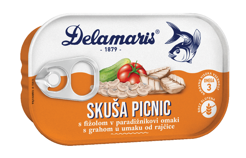 Delamaris PICNIC skuša z zelenjavo 125g