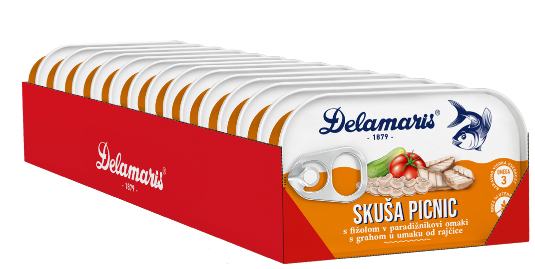 Delamaris PICNIC skuša z zelenjavo MULTIPACK 14 x 125g
