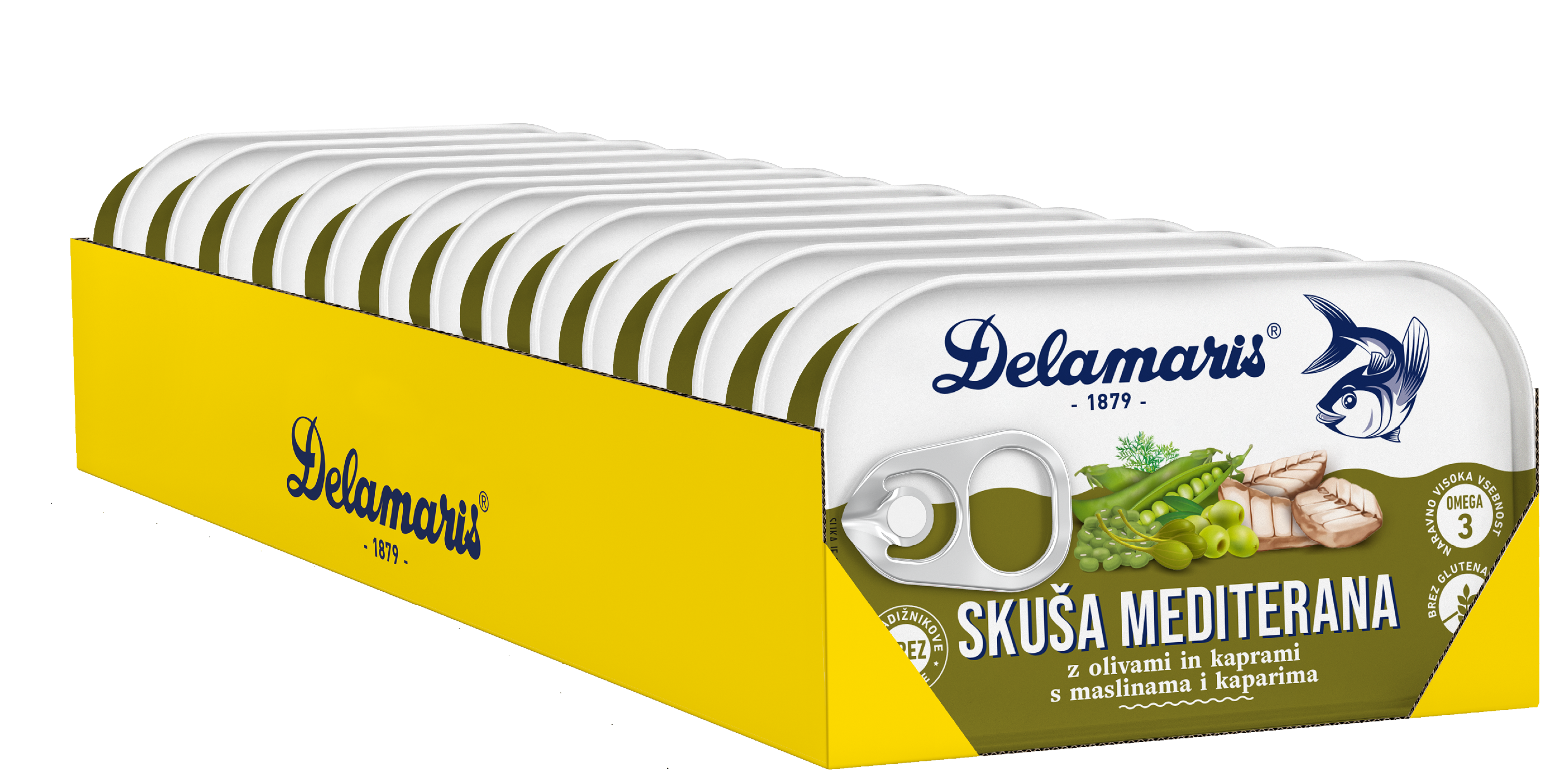 Delamaris MEDITERANA skuša z olivami MULTIPACK 14 x 125g
