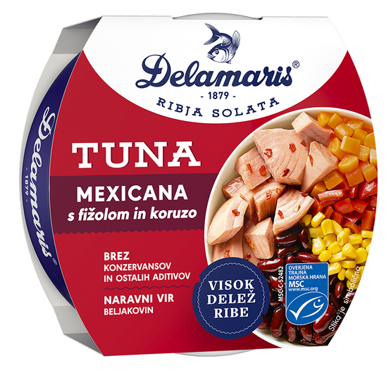 TUNA MEXICANA S FIŽOLOM IN KORUZO 170 g